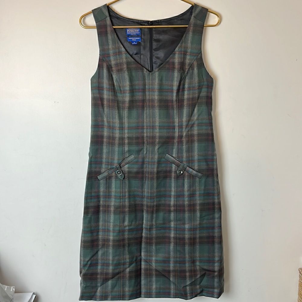 Pendletonvintage Plaidsleevelesswomen’sdress